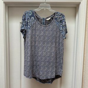 Lucky Brand mixed material top